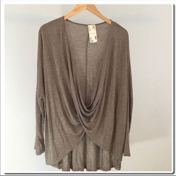 BLUE Pepper High Low Drape Top - Picture 2 of 5